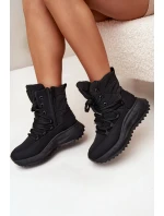 Dámské Sněhule Na Zip Big Star SS274059 Černé Dámské Sněhule Na Zip Big Star SS274059 Černé