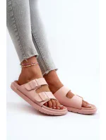 Dámské lehké pěnové pantofle s přezkami Big Star růžová Dámské lehké pěnové pantofle s přezkami Big Star růžová