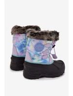 Dívčí sněhule s kožíškem a stahováním Lee Cooper – fialové