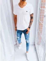 Pánské tričko s potiskem v barvě ecru FashionStreet RX5131