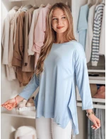 Dámská máslová halenka oversize s přívěskem COMFILA modrá FashionStreet RY2788