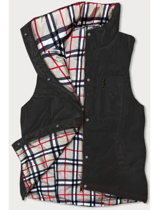 Oboustranná černá dámská vesta (2383) Oboustranná černá dámská vesta (2383)
