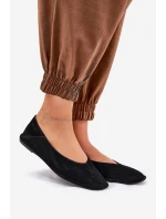 Zamšové dámské baleríny Big Star RR274080 Černé Zamšové dámské baleríny Big Star RR274080 Černé