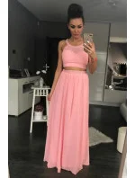 Dámské plesové dlouhé šaty PINK BOOM růžové - Růžová / L - PINK BOOM Dámské plesové dlouhé šaty PINK BOOM růžové - Růžová / L - PINK BOOM