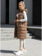 Dámská prošívaná vesta GANTINI camel FashionStreet TY3741