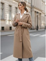 Dámský oversize kabát CAMELLYN dlouhý camel FashionStreet NY0743 Dámský oversize kabát CAMELLYN dlouhý camel FashionStreet NY0743