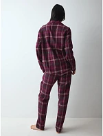 Dámské pyžamo boyfriend PW 01 X Checks - Red - TRIUMPH