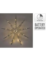 OZDOBNÝ PŘÍVĚSEK SNĚHOVÉ VLOČKY 50LED STŘÍBRA