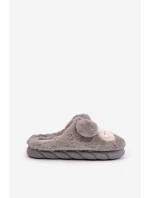 Teplé Kožené Pantofle Dámské Šedé Jozelinetta