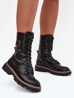 Dámské workery s ozdobným detailem zateplené černé Dorialine