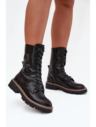 Dámské workery s ozdobným detailem zateplené černé Dorialine