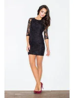 Šaty Nadia (otevřená záda) M076 Černá - Figl Šaty Nadia (otevřená záda) M076 Černá - Figl