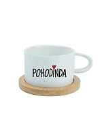 POHODINDA - bílý hrníček makronka 200 ml