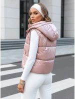 Dámská prošívaná vesta OSHE růžová FashionStreet TY3705 Dámská prošívaná vesta OSHE růžová FashionStreet TY3705