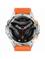 GRAVITY GPS GT24-4 Pánské chytré hodinky Černý silikonový řemínek + oranžový silikonový řemínek GRAVITY GPS GT24-4 Pánské chytré hodinky Černý silikonový řemínek + oranžový silikonový řemínek