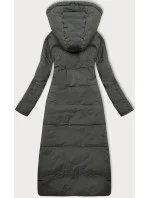 Oboustranná zimní bunda v army barvě s mechovitou kožešinou J Style (16M9167-136)