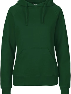 Neutral O 83101 Dámská mikina s kapucí z bio bavlny 77.8311 bottle green