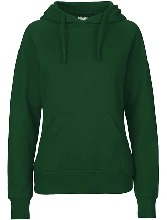 Neutral O 83101 Dámská mikina s kapucí z bio bavlny 77.8311 bottle green