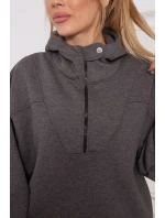 Mikina s kapucí v grafitové barvě Mikina s kapucí v grafitové barvě