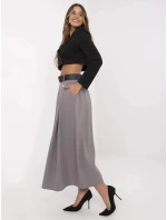 Dámská dlouhá sukně MI SD 88653.89 Šedá - FPrice Dámská dlouhá sukně MI SD 88653.89 Šedá - FPrice