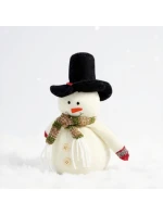 OZDOBNÝ SNĚHULÁK 23CM KLOBOUK