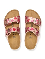 Žabky Birkenstock ARIZONA KIDS BS 1030434 ELECTRIC METALLIC COPPER HEARTS (standardní šířka)