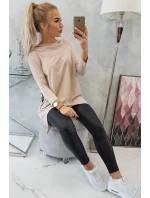 Mikina s potiskem jízdního kola béžová