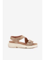 Dámské Sandály Na Klínu Béžové Maroriella