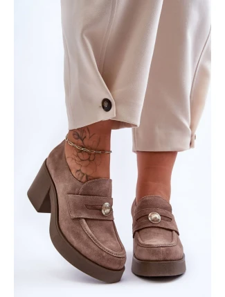 Polobotky na podpatku model 183948 Step in style Polobotky na podpatku model 183948 Step in style