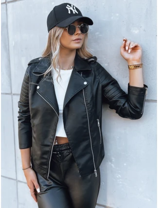 Dámská kožená bunda HAUTE VISTA black FashionStreet TY3892 Dámská kožená bunda HAUTE VISTA black FashionStreet TY3892