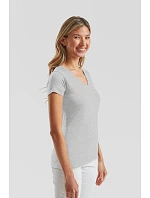 Fruit of the Loom Lady-Fit Iconic 150 V-Neck T Dámské tričko s výstřihem do V 16.1444 fuchsia
