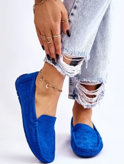 Dámské Semišové Mokasíny Modre Morreno