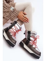 Šnekové Dámské Na Tlusté Podrážce Veganské D.Franklin DFSH371006 Stříbrné Šnekové Dámské Na Tlusté Podrážce Veganské D.Franklin DFSH371006 Stříbrné