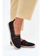 Krajkové Espadrilky Dámské Černé Adelira
