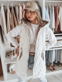 Dámská přechodná prošívaná vesta GLITTI bílá FashionStreet TY4805