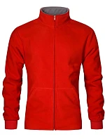 Promodoro 7971 Pánská dvojitá fleecová bunda 40.7971 red/light grey