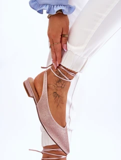 Vázané Baleríny S Kamínky Béžové Mavis