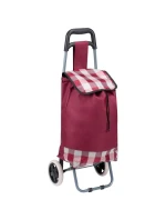 NÁKUPNÍ VOZÍK NA KOLEČKÁCH S RÁMEM 31L ČERVENÝ BÍLÝ