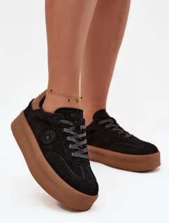 Dámské tenisky na platformě Big Star SS274761 Černé