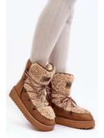 Vodotěsné boty na platformě D.Franklin Hnědá