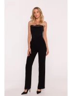 Kalhoty s laclem S418  černé - Stylove