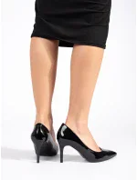 Trendy černé dámské lodičky na jehlovém podpatku Trendy černé dámské lodičky na jehlovém podpatku