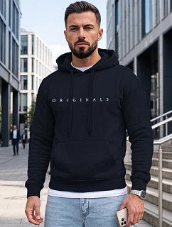 Pánská mikina s kapucí a potiskem ORIGINALS, tmavě modrá, FashionStreet NX5151BX