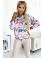 390-3 Klokaní mikina s kapucí - zlaté šestiúhelníky a růžová a modrá mramorová barva 390-3 Klokaní mikina s kapucí - zlaté šestiúhelníky a růžová a modrá mramorová barva