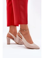 Pohodlné lodičky na podpatku Sergio Leone SK162 Béžové Pohodlné lodičky na podpatku Sergio Leone SK162 Béžové