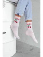 Dámské ponožky CHERRIES – pudrově růžové