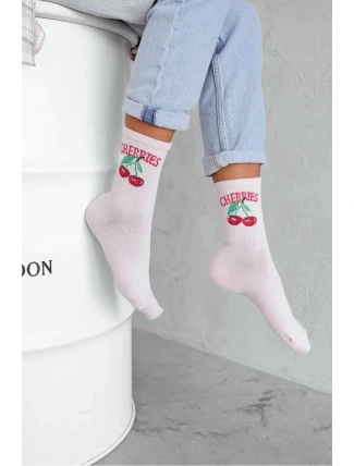 Dámské ponožky CHERRIES – pudrově růžové