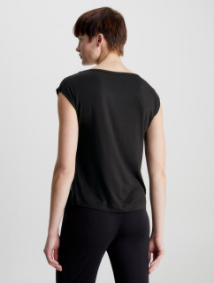 Dámské tričko Lounge T-Shirt S/S WIDE NECK 000QS6794EUB1 černá - Calvin Klein