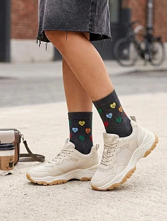 Dámské ponožky Magnetis 75 Colorful Hearts 21/22