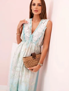 Dámské viskózové šaty s výšivkou mincovna